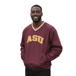ASU Arizona Sun Devils Pullover Men 2XL V Neck Lined Water Resistant Pockets